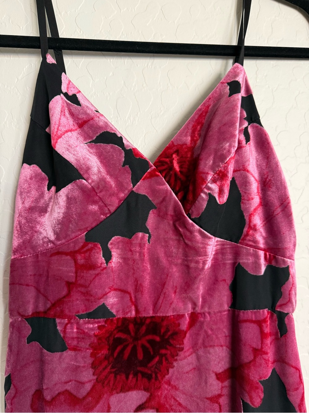 HUTCH Royce Floral Velvet Burnout Hi-Lo Slip Dress - 2 - Picture 9 of 15